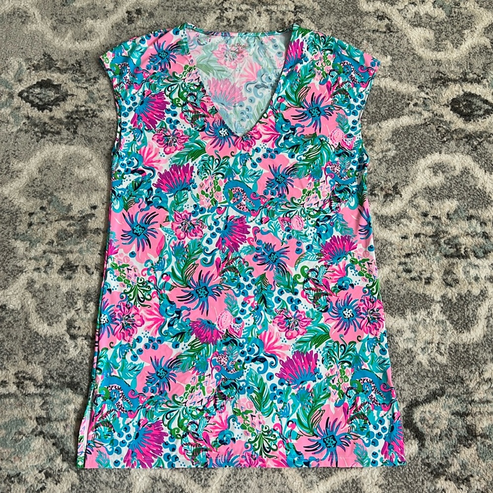 Lilly Pulitzer Talli Swim Coverup Dress in Paradise Petals, size small